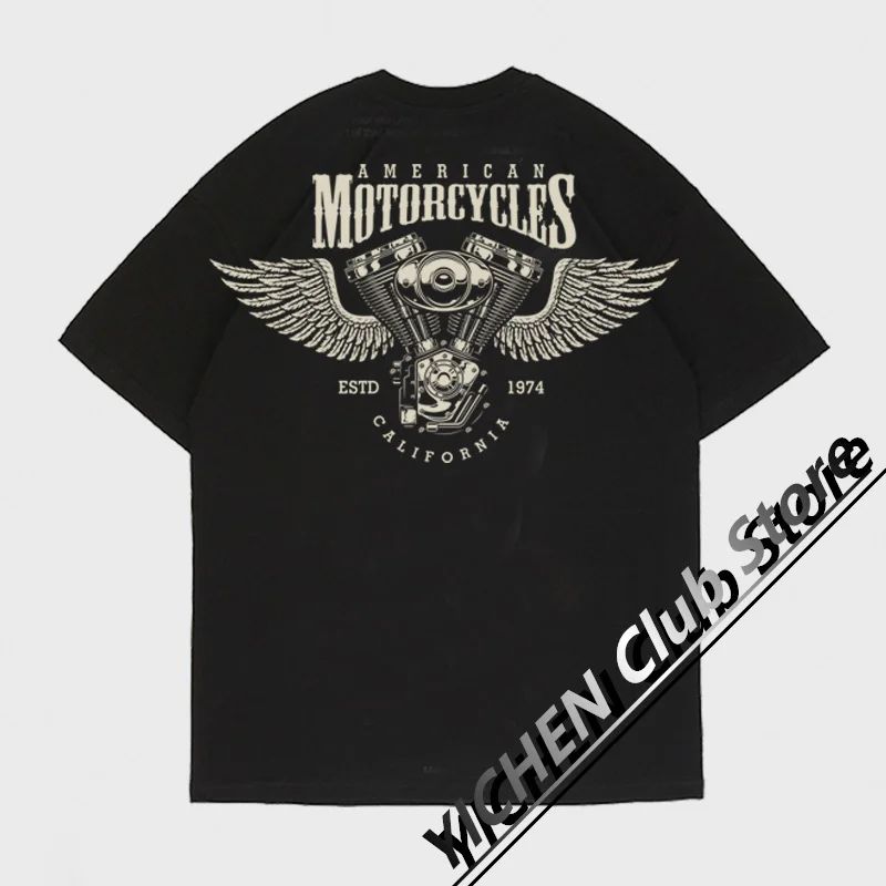 Heavy Cotton American Retro Harley Locomotive Cycling Suit Boxing Engine Personality Loose Men s and Women s T-Shirts 4XL
Heavy Cotton American Retro Harley Locomotive Cycling Suit Boxing Engine Personality Loose Men s and Women s T-Shirts 4XL