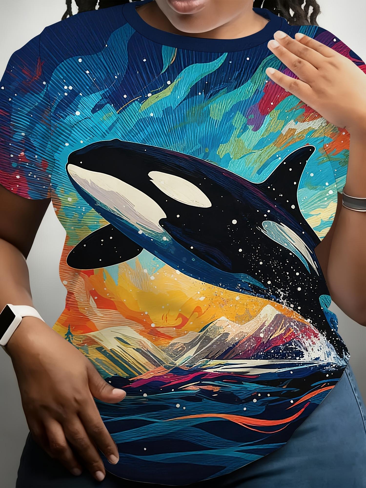 Van Gogh Style Killer Whale Leaping Over The Sea Printed Short Sleeve T-Shirt. Artistic And Trendy Loose Fit Round Neck Top. Women S Special Promotion 3XL дубильная кора
Van Gogh Style Killer Whale Leaping Over The Sea Printed Short Sleeve T-Shirt. Artistic And Trendy Loose Fit Round Neck Top. Women S Special Promotion 3XL дубильная кора