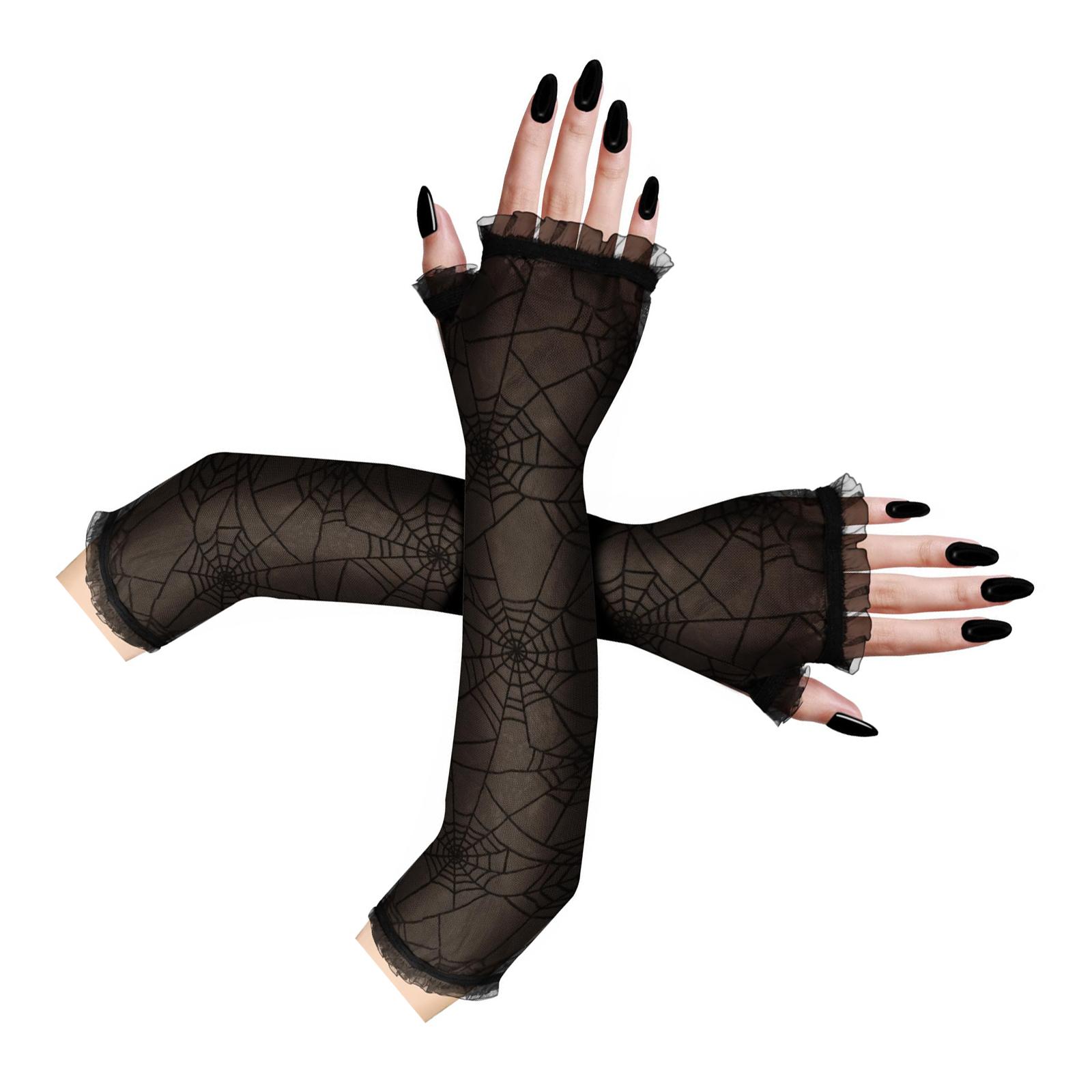 Длинные эластичные сетчатые перчатки с паутинным узором для костюмированных вечеринок на Хэллоуин и косплей-мероприятий чёрный
Длинные эластичные сетчатые перчатки с паутинным узором для костюмированных вечеринок на Хэллоуин и косплей-мероприятий чёрный