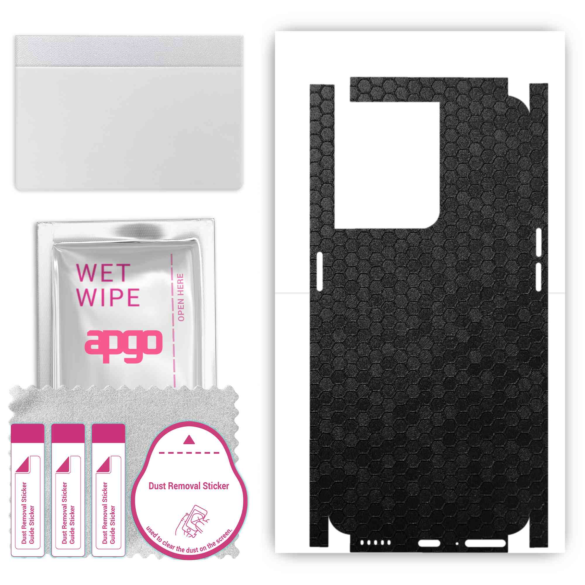 apgo Protective Skin Sticker for the back+sides compatible with Oppo Reno8, Full Wrap Film, Foil, Vinyl - Pattern Black Honeycomb
apgo Protective Skin Sticker for the back+sides compatible with Oppo Reno8, Full Wrap Film, Foil, Vinyl - Pattern Black Honeycomb
