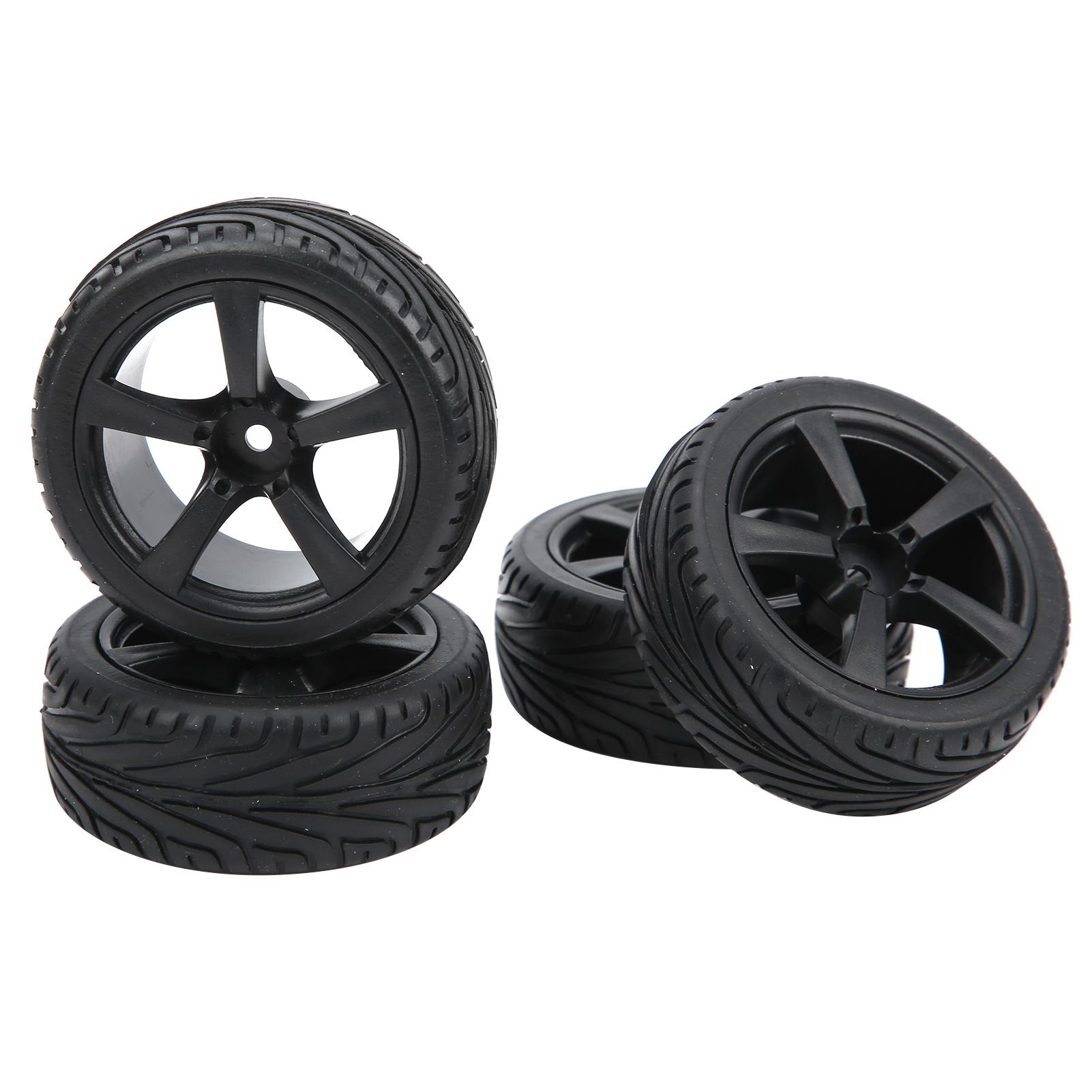 4Pcs Remote Control Rubber Tires with Plastic Rims Wheel 5 Spoke Tyres for 1/10 RC Car
4Pcs Remote Control Rubber Tires with Plastic Rims Wheel 5 Spoke Tyres for 1/10 RC Car