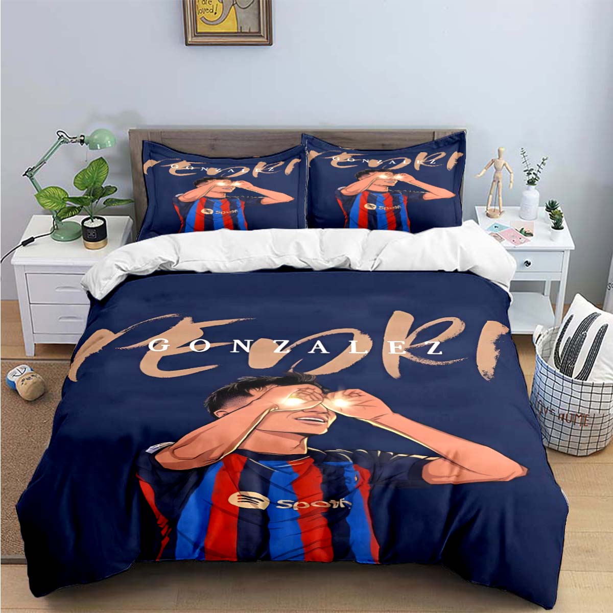 Spain Fashion Football Star P-Pedri Print Bedding Sets Bed Supplie Set Comforter Set Teens Girls Twin Single Kid Gift AU Single(140*210cm)3pcs
Spain Fashion Football Star P-Pedri Print Bedding Sets Bed Supplie Set Comforter Set Teens Girls Twin Single Kid Gift AU Single(140*210cm)3pcs