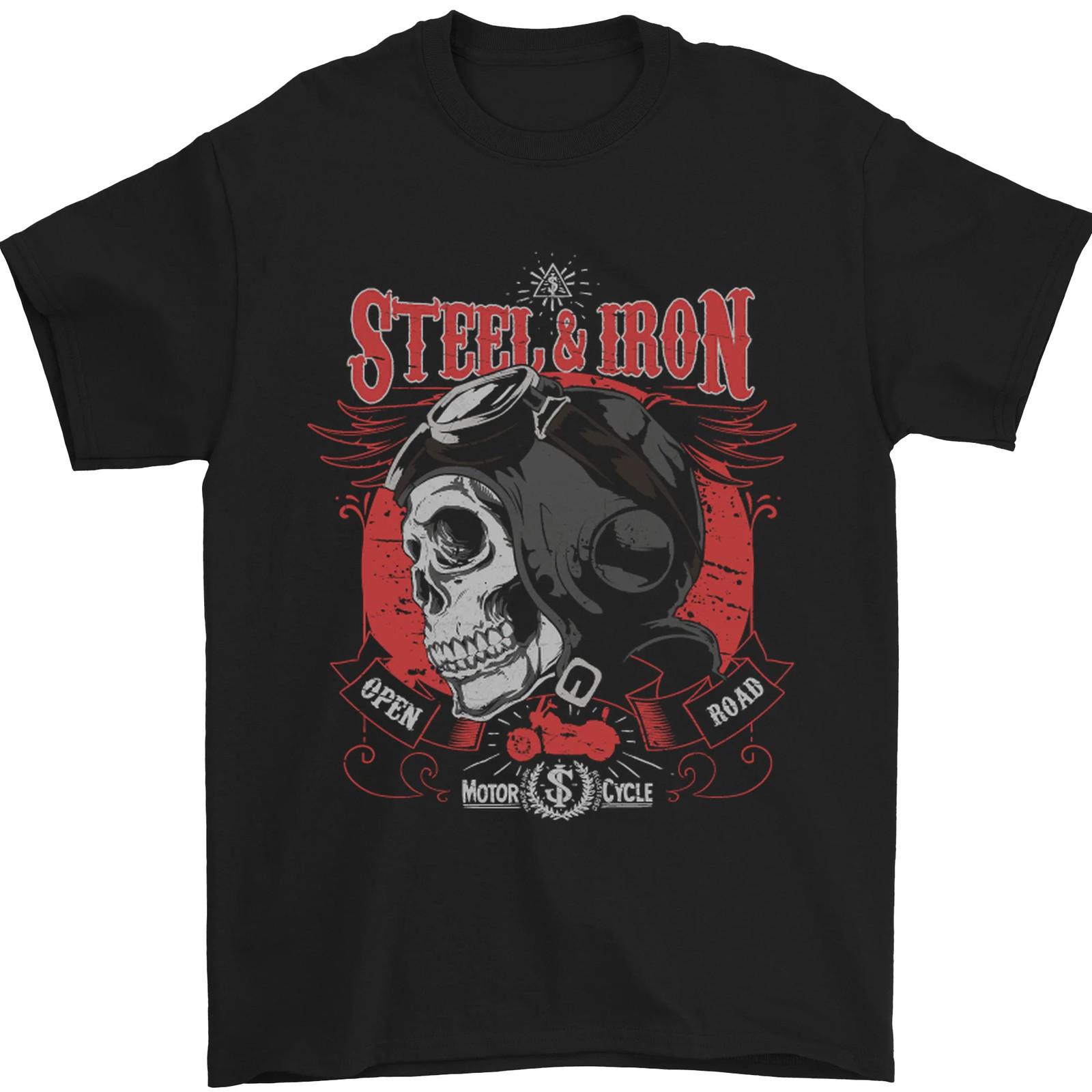 Steel & Iron Motorcycle Biker Motorbike T-Shirt 100% Cotton O-Neck Short Sleeve Summer Casual Mens T-shirt Streetwear - Men s... 5XL
Steel & Iron Motorcycle Biker Motorbike T-Shirt 100% Cotton O-Neck Short Sleeve Summer Casual Mens T-shirt Streetwear - Men s... 5XL