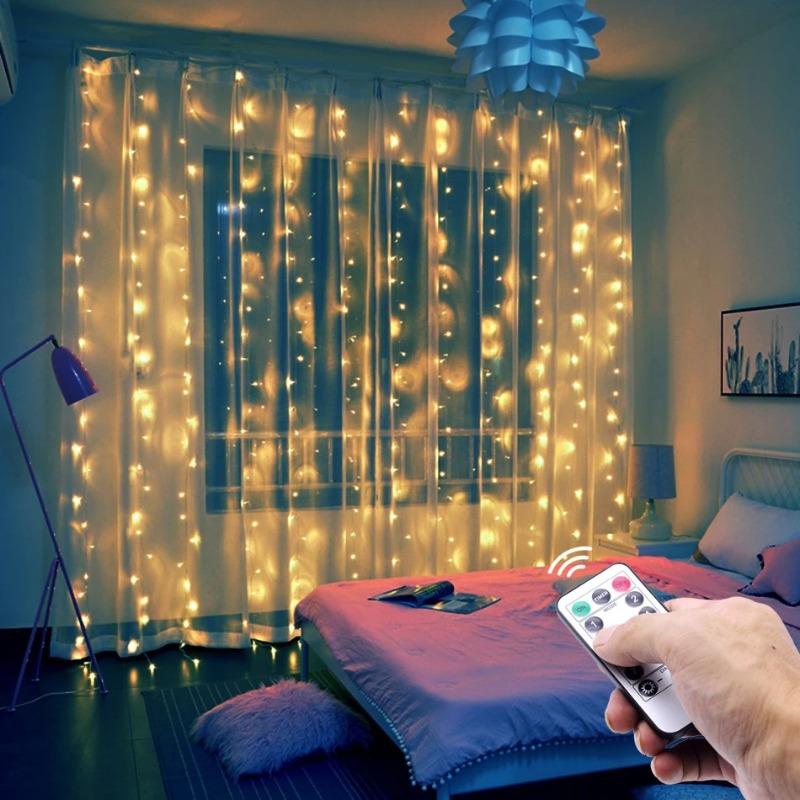 1/2/3M *3M LED Lamp String 8 Mode Fairy String Light Indoor Outdoor Fairy Wedding Party Curtain USB Remote Control Lights Decor 3Mx1M різнокольоровий
1/2/3M *3M LED Lamp String 8 Mode Fairy String Light Indoor Outdoor Fairy Wedding Party Curtain USB Remote Control Lights Decor 3Mx1M різнокольоровий