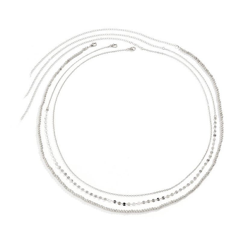 Europe, America, sexy and trendy, cool stacked alloy waist women, multi-layer versatile sequined bead chain waist chain срібний
Europe, America, sexy and trendy, cool stacked alloy waist women, multi-layer versatile sequined bead chain waist chain срібний
