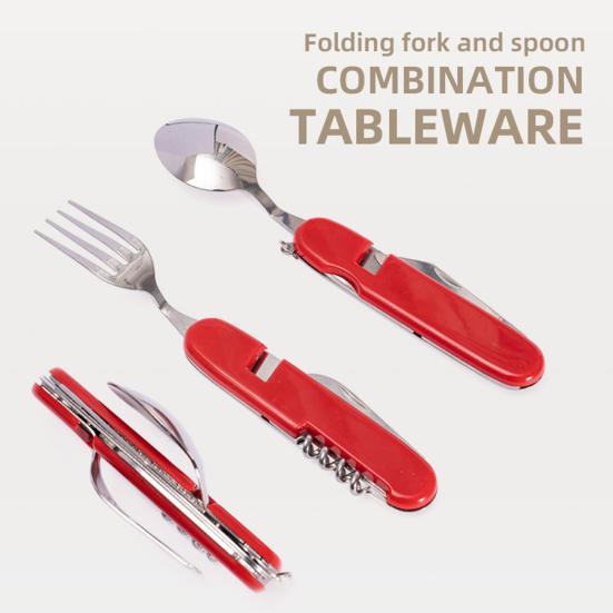 1Pc/ 1 Set Folding Spork Heat-resistant Detachable Anti-scalding Stainless Steel Multi-Functional Folding Fork And Spoon Camping Supplies
1Pc/ 1 Set Folding Spork Heat-resistant Detachable Anti-scalding Stainless Steel Multi-Functional Folding Fork And Spoon Camping Supplies