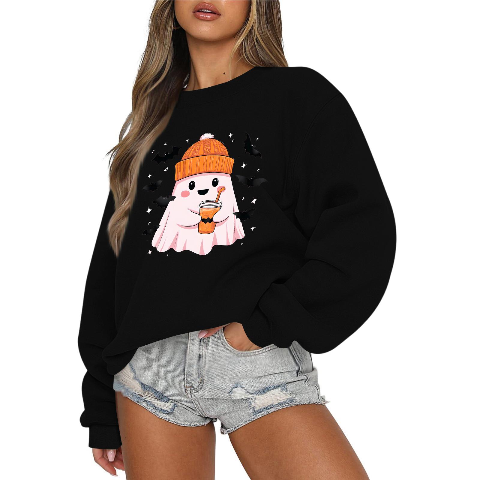 Женский повседневный модный свитшот с круглым вырезом и длинными рукавами с принтом на Хэллоуин L
Женский повседневный модный свитшот с круглым вырезом и длинными рукавами с принтом на Хэллоуин L