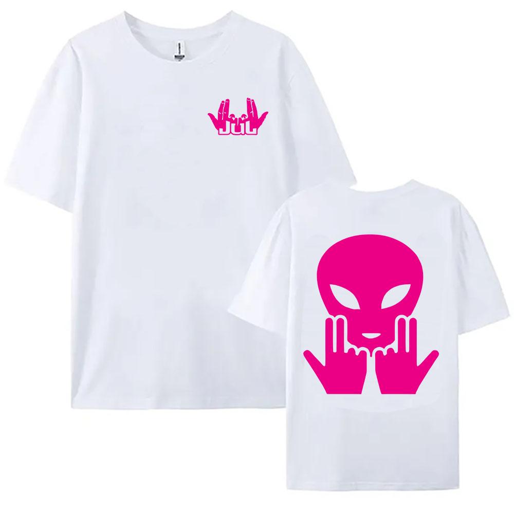 Rapper JUL Alien Graphic Print Tshirt Cotton Short Sleeve Oneck Male Tshirts Unisex Streetwear Fashion Hip Hop Women T Shirts S
Rapper JUL Alien Graphic Print Tshirt Cotton Short Sleeve Oneck Male Tshirts Unisex Streetwear Fashion Hip Hop Women T Shirts S
