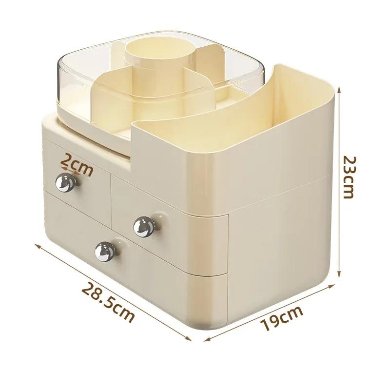 Desktop Rotating Pen Holder Makeup Cosmetic Storage Box Drawer Style Organizer Rack for Lipstick Mask Plastic Material
Desktop Rotating Pen Holder Makeup Cosmetic Storage Box Drawer Style Organizer Rack for Lipstick Mask Plastic Material