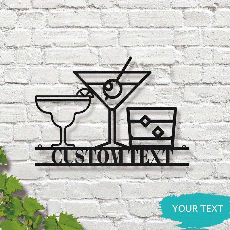 Personalized Metal Wall Art Bar Name Sign Home Decor Whiskey Cocktail Gift
Personalized Metal Wall Art Bar Name Sign Home Decor Whiskey Cocktail Gift