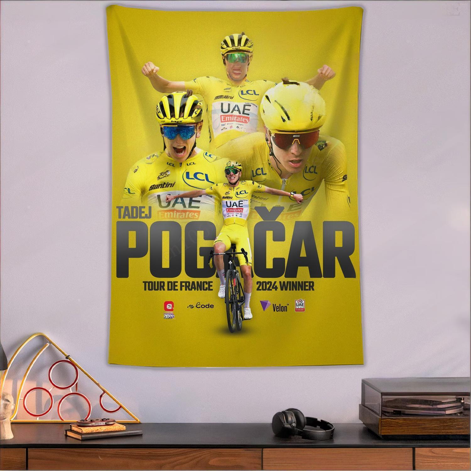 Tadej Pogacar Tapestry Bicycle Poster Wall Tapestries Bedroom Decoration Aesthetic Tapices Flag Cycling Wallpaper Road Bike 74x94cm(29x37in)
Tadej Pogacar Tapestry Bicycle Poster Wall Tapestries Bedroom Decoration Aesthetic Tapices Flag Cycling Wallpaper Road Bike 74x94cm(29x37in)