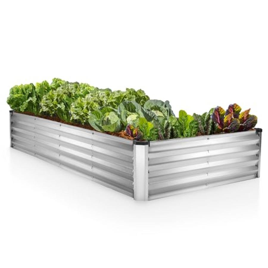 Galvanized Raised Garden Beds Outdoor 8×4×1 ft Planter for Vegetables Flowers Silver Large Metal Garden Box Patented Tool-Free United States
Galvanized Raised Garden Beds Outdoor 8×4×1 ft Planter for Vegetables Flowers Silver Large Metal Garden Box Patented Tool-Free United States