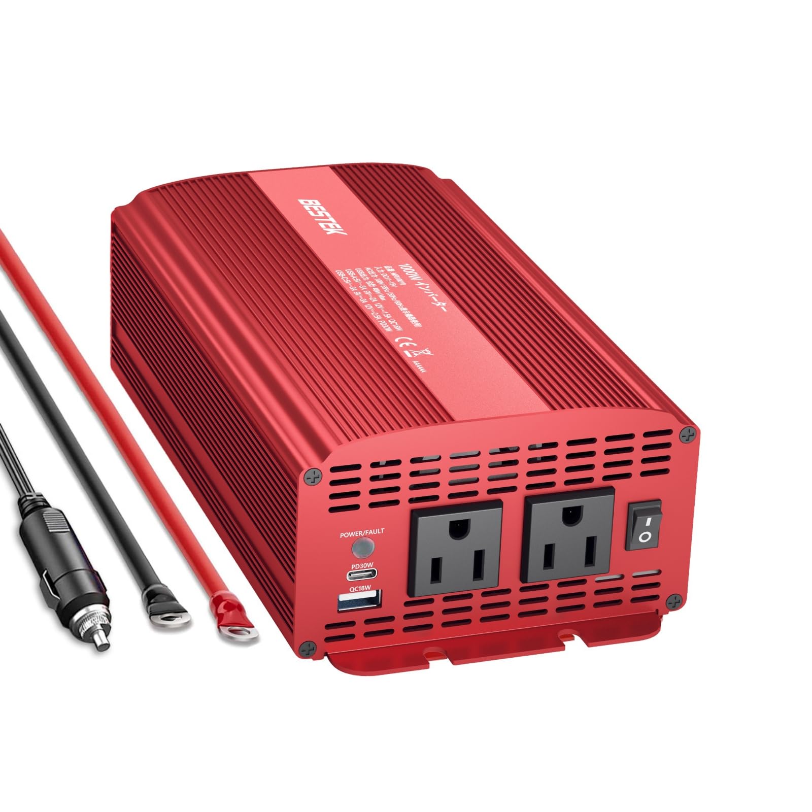 BESTEK Инвертор 1000 Вт Модифицированная синусоида DC12В в 12В 1 1 MRI10010-PD, AC100В, Только, USB-C, USB-A
BESTEK Инвертор 1000 Вт Модифицированная синусоида DC12В в 12В 1 1 MRI10010-PD, AC100В, Только, USB-C, USB-A