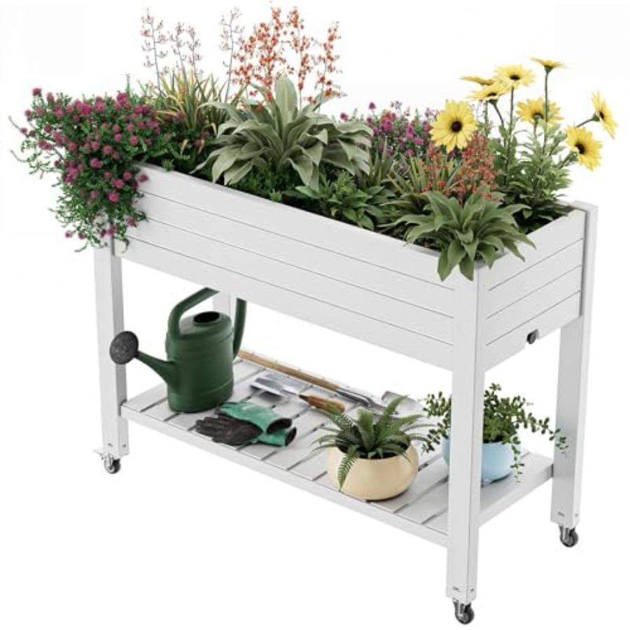 Elevated Raised Garden Bed with Wheels Outdoor Large Resin Patio Planter Box Stand Divisible with Drain Plug Ashen for Plants V United States
Elevated Raised Garden Bed with Wheels Outdoor Large Resin Patio Planter Box Stand Divisible with Drain Plug Ashen for Plants V United States