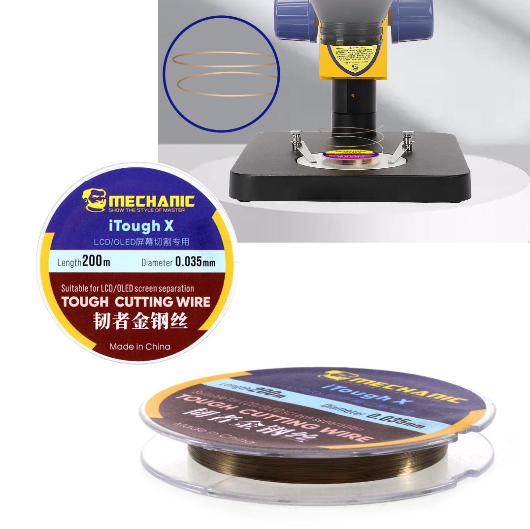 Diamante Wire for Mobile Phone LCD Screen Separation,Size: 0.035mm x 200m A
Diamante Wire for Mobile Phone LCD Screen Separation,Size: 0.035mm x 200m A