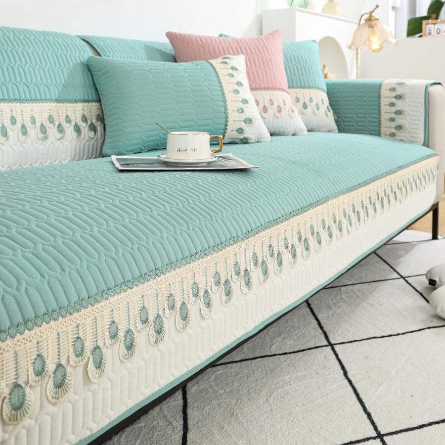 1pc Feather lace Decor Quilting Sofa Cover for All Seasons Living Room Couch Decor, Sofa Seat Cover, Machine Washable Protector 90x160cm зелений
1pc Feather lace Decor Quilting Sofa Cover for All Seasons Living Room Couch Decor, Sofa Seat Cover, Machine Washable Protector 90x160cm зелений