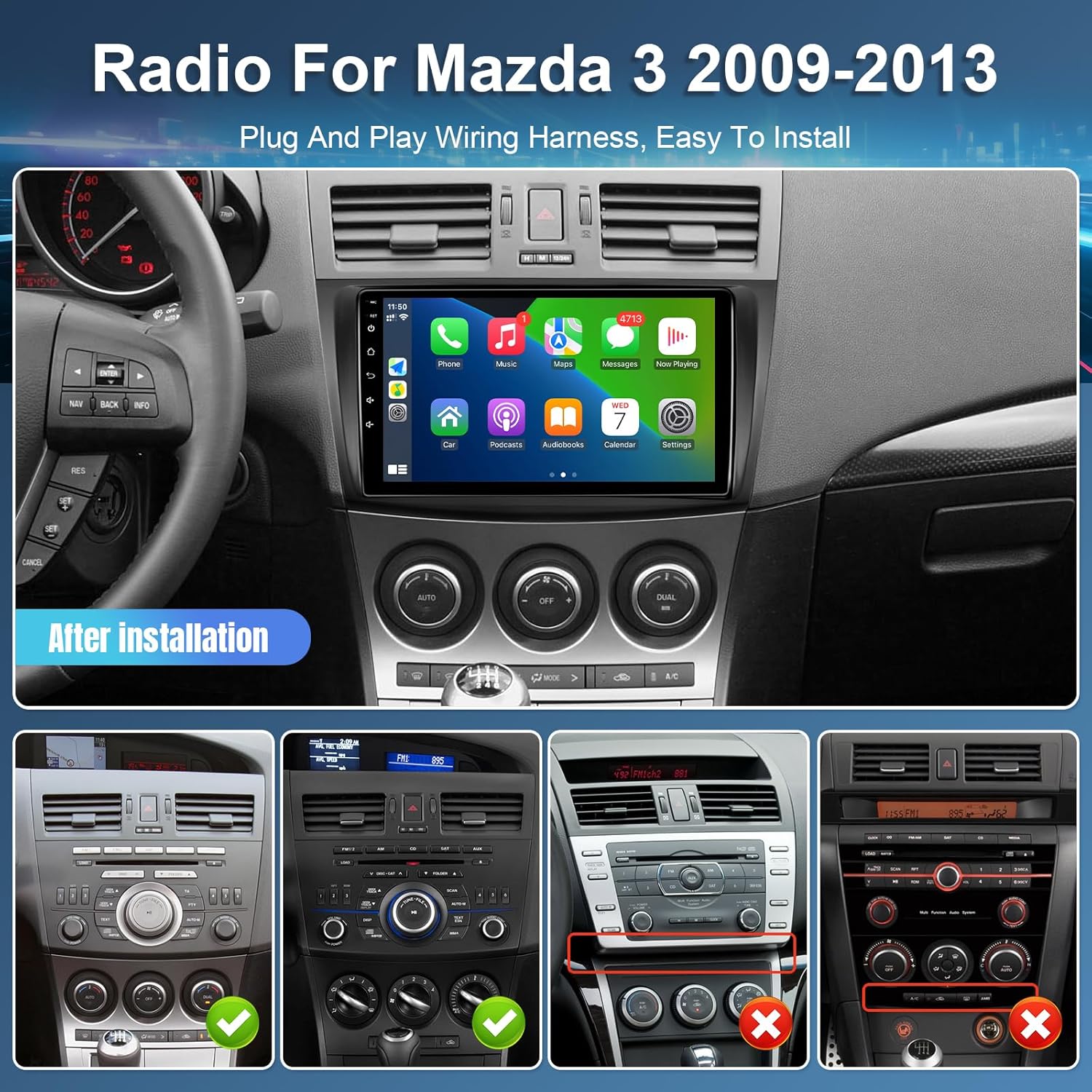 Автомагнитола для Mazda 3 2009-2013, 9-дюймовый сенсорный экран, CarPlay, Android Auto, Bluetooth, GPS, WiFi, камера заднего вида United States
Автомагнитола для Mazda 3 2009-2013, 9-дюймовый сенсорный экран, CarPlay, Android Auto, Bluetooth, GPS, WiFi, камера заднего вида United States