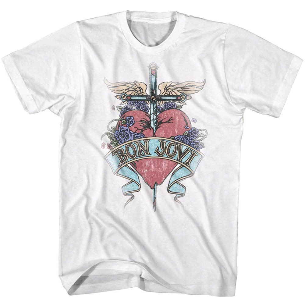 Bon Jovi Pierced Heart Tattoo Men s T Shirt Vintage Rock Band Album Tour Merch L
Bon Jovi Pierced Heart Tattoo Men s T Shirt Vintage Rock Band Album Tour Merch L