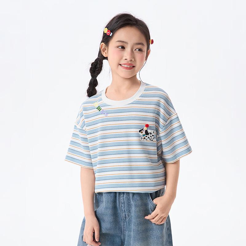 Xiaoyiman Girls Loose Drop-Shoulder Striped T-Shirt 120
Xiaoyiman Girls Loose Drop-Shoulder Striped T-Shirt 120