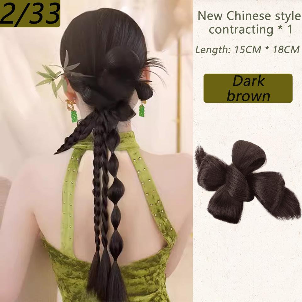 Новый китайский стиль с шариковой головкой, цветок, бутон, голова Ханфу, древний стиль, парик, сумка для волос, булочка для невесты, парик, кольцо для волос
Новый китайский стиль с шариковой головкой, цветок, бутон, голова Ханфу, древний стиль, парик, сумка для волос, булочка для невесты, парик, кольцо для волос