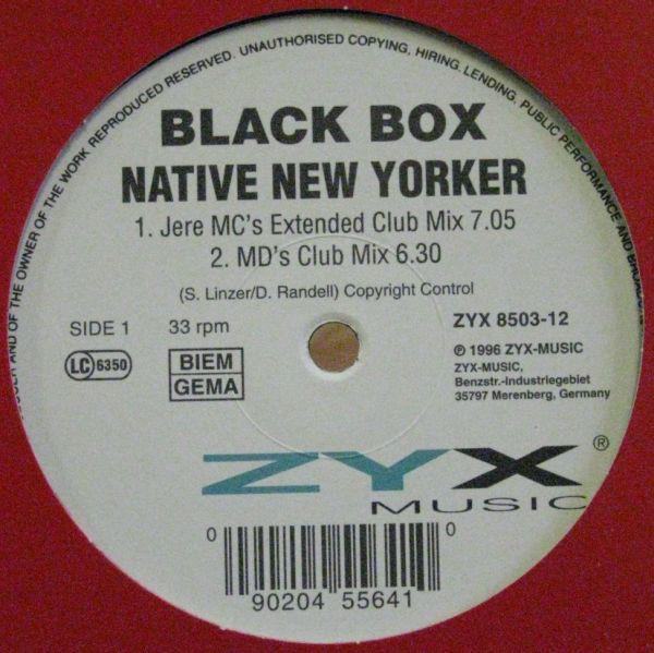 12inch Record BLACK BOX - Native New Yorker ZYX850312 ZYX Music 1996 Germany Dance & Electronica Used
12inch Record BLACK BOX - Native New Yorker ZYX850312 ZYX Music 1996 Germany Dance & Electronica Used
