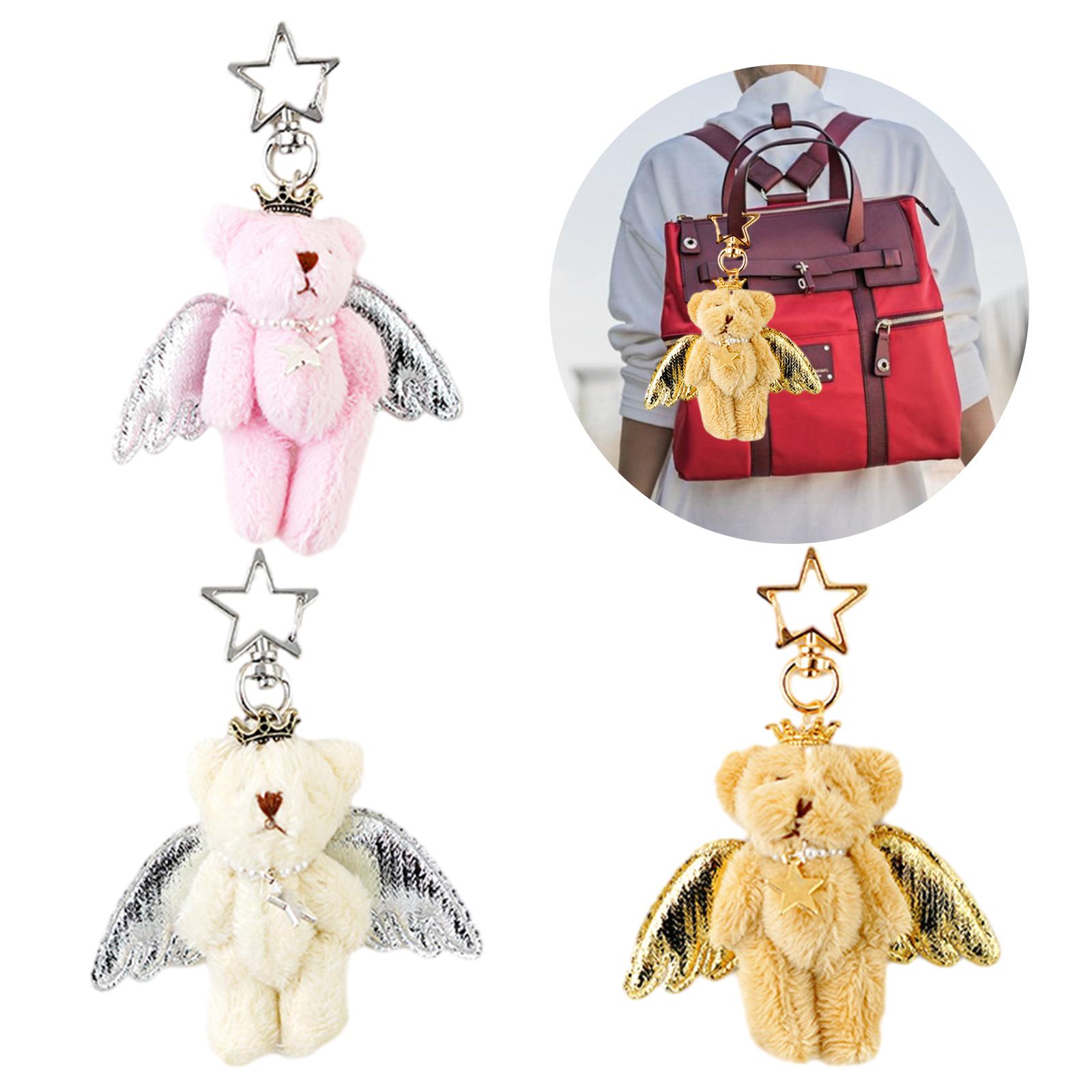 Angel Bear Keychain Cute Stuffed Animals Keyring Hanging Ornament Backpack Handbag Charm Pendant Gift for Girls Women рожевий
Angel Bear Keychain Cute Stuffed Animals Keyring Hanging Ornament Backpack Handbag Charm Pendant Gift for Girls Women рожевий