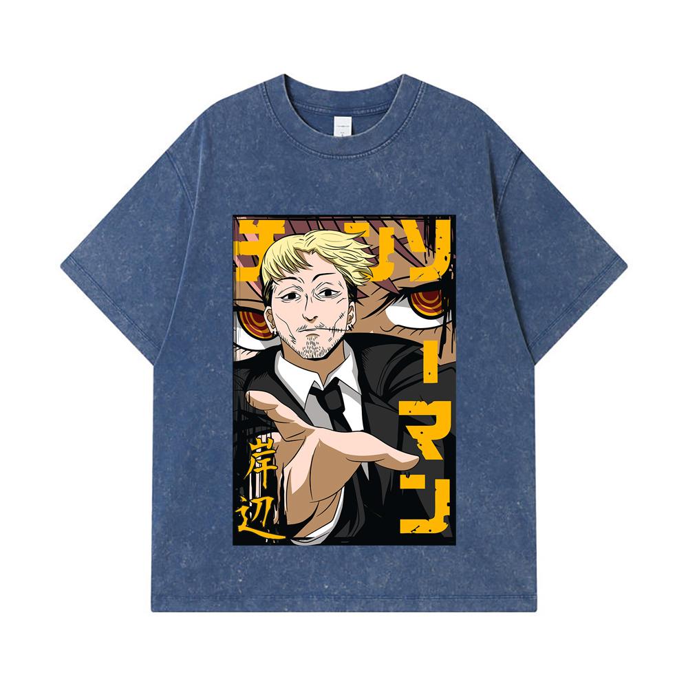 275 GSM Washed T-shirts 100% Cotton Chainsaw Man V25 Kishibe Print Unisex Heavy Cotton T Shirt 2XL королівський синій колір
275 GSM Washed T-shirts 100% Cotton Chainsaw Man V25 Kishibe Print Unisex Heavy Cotton T Shirt 2XL королівський синій колір