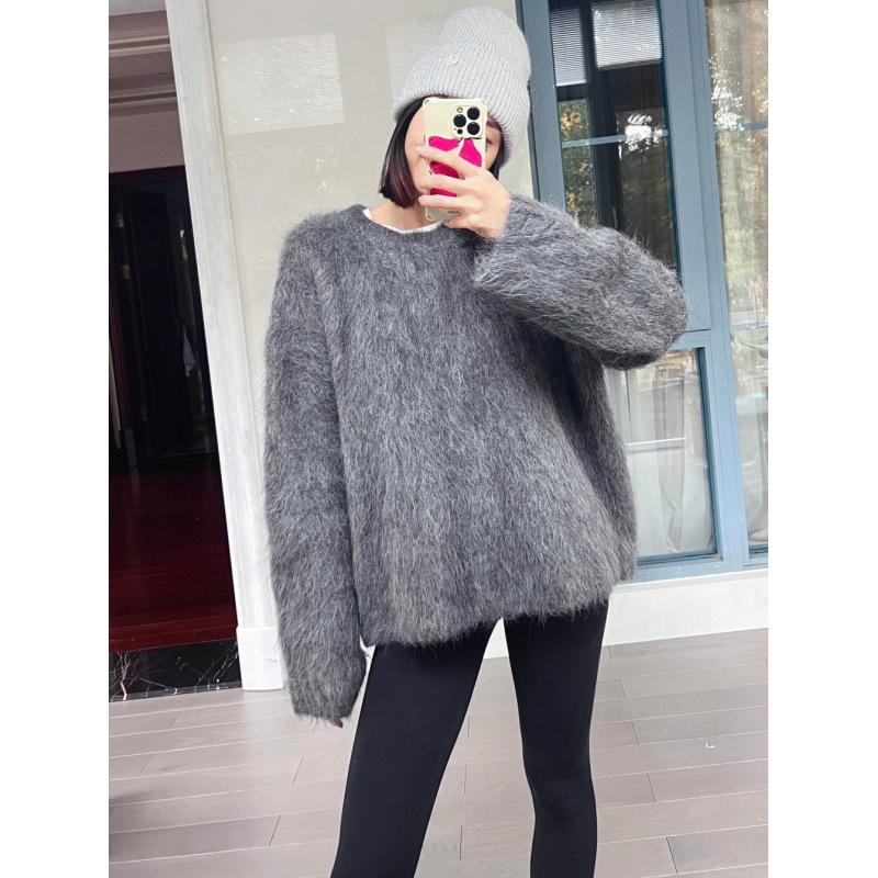 Женский толстый свитер из искусственной норки: Свободный крой, Уютный пуловер на осень/зиму One Size серый
Женский толстый свитер из искусственной норки: Свободный крой, Уютный пуловер на осень/зиму One Size серый