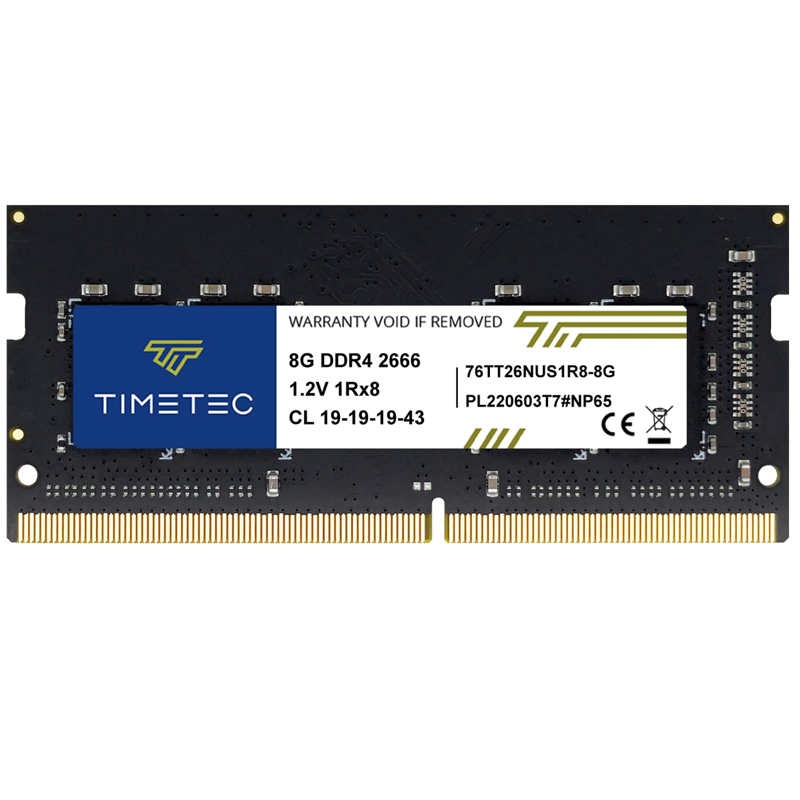 Timetec Hynix IC Laptop Memory 8GB DDR4 2666MHz 260 Pin SODIMM Single Rank PC4-21300 золотий
Timetec Hynix IC Laptop Memory 8GB DDR4 2666MHz 260 Pin SODIMM Single Rank PC4-21300 золотий