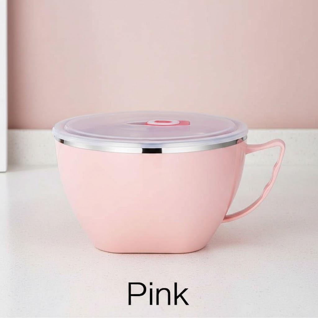 Insulated Double Layer Stainless Steel Lunch Box Heat Resistant Rice Bowl Soup Bowl with Handle for Food Storage рожевий
Insulated Double Layer Stainless Steel Lunch Box Heat Resistant Rice Bowl Soup Bowl with Handle for Food Storage рожевий