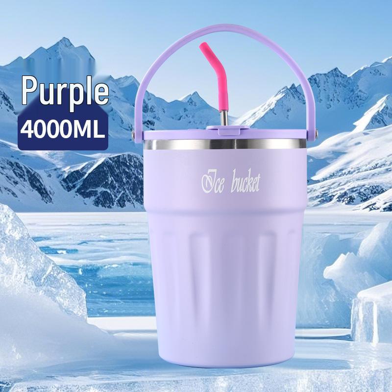 Large Capacity Insulated Coffee Cup with Straw - 304 Stainless Steel, Food Grade 3L фіолетовий
Large Capacity Insulated Coffee Cup with Straw - 304 Stainless Steel, Food Grade 3L фіолетовий