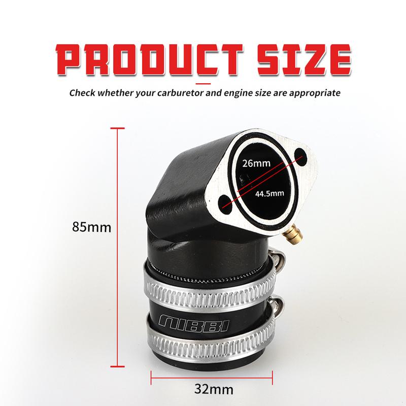 NIBBI Motorcycle Intake Manifold Adapter Fit PE 24mm 26mm 28mm PWK Carburetor Scooter GY6 150ccEngine Parts Intake Pipe Manifold 1PCS
NIBBI Motorcycle Intake Manifold Adapter Fit PE 24mm 26mm 28mm PWK Carburetor Scooter GY6 150ccEngine Parts Intake Pipe Manifold 1PCS