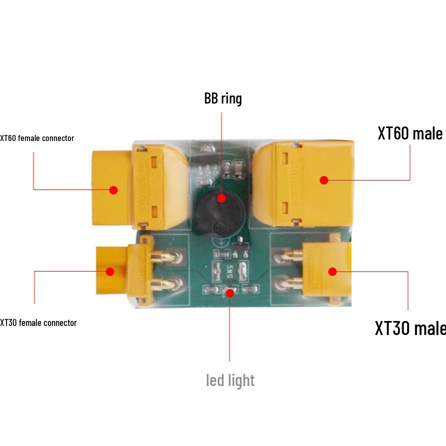 Model Aircraft XT30/XT60 Short Circuit Protector for Racing Drone Assembly with Speaker Alarm Yes зелений
Model Aircraft XT30/XT60 Short Circuit Protector for Racing Drone Assembly with Speaker Alarm Yes зелений