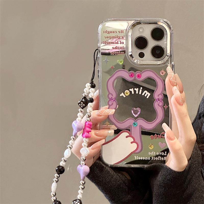 Zhitai Three-in-One Mirror Phone Case for iPhone 16 Pro Max/14/13/12 Pro with Bracelet 14 Plus
Zhitai Three-in-One Mirror Phone Case for iPhone 16 Pro Max/14/13/12 Pro with Bracelet 14 Plus