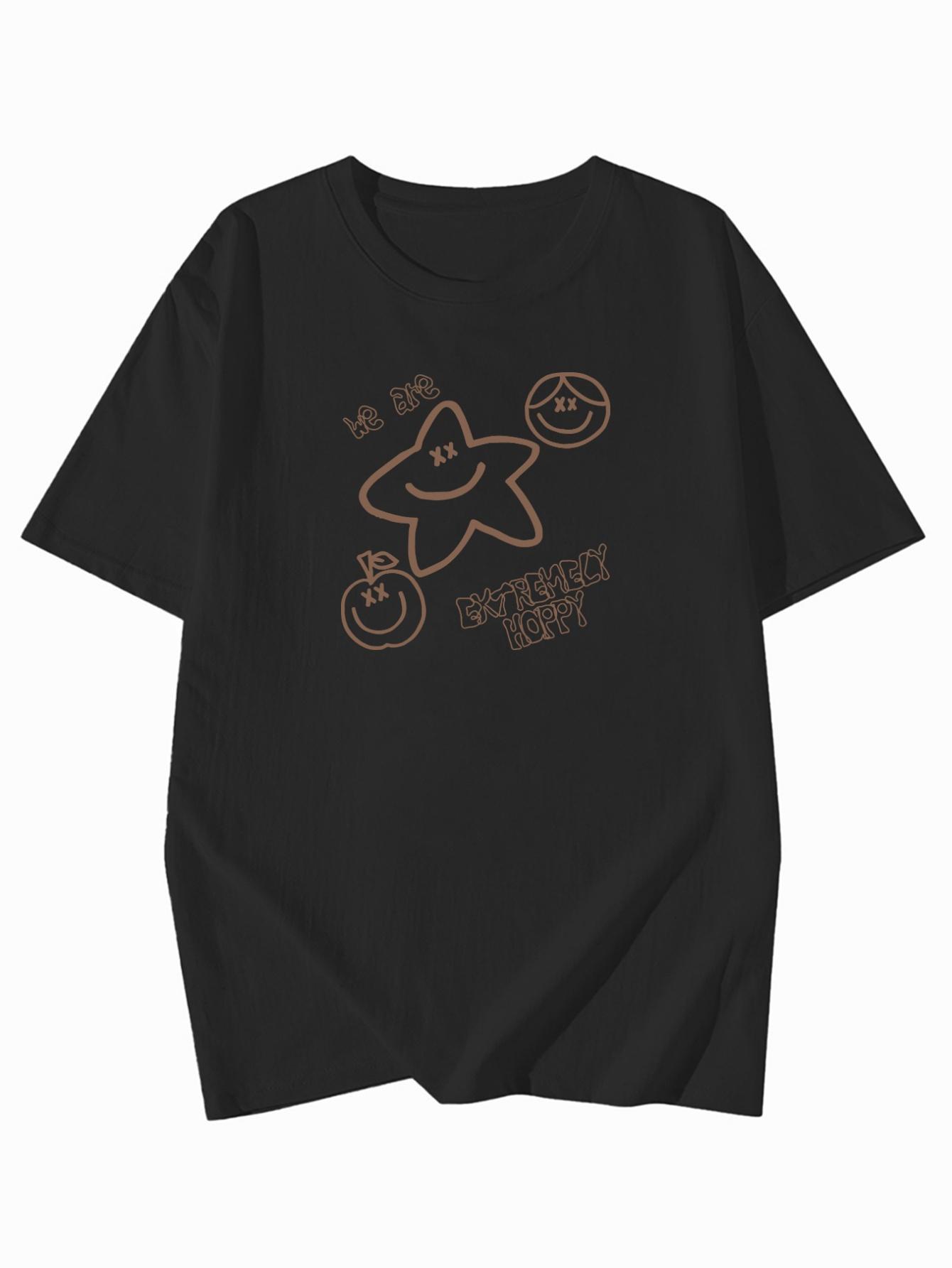 Chic WomenS Pullover with Round Neck and No Lining Casual Sporty Short Sleeve Harajuku Short Sleeve Casual Aesthetic Clothes S
Chic WomenS Pullover with Round Neck and No Lining Casual Sporty Short Sleeve Harajuku Short Sleeve Casual Aesthetic Clothes S