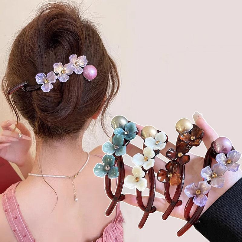 New Elegant Flower Twist Clip Clamp Exquisite Rhinestone Hairpins Barrettes For Women Hair Accessories Flower Headwear білий
New Elegant Flower Twist Clip Clamp Exquisite Rhinestone Hairpins Barrettes For Women Hair Accessories Flower Headwear білий