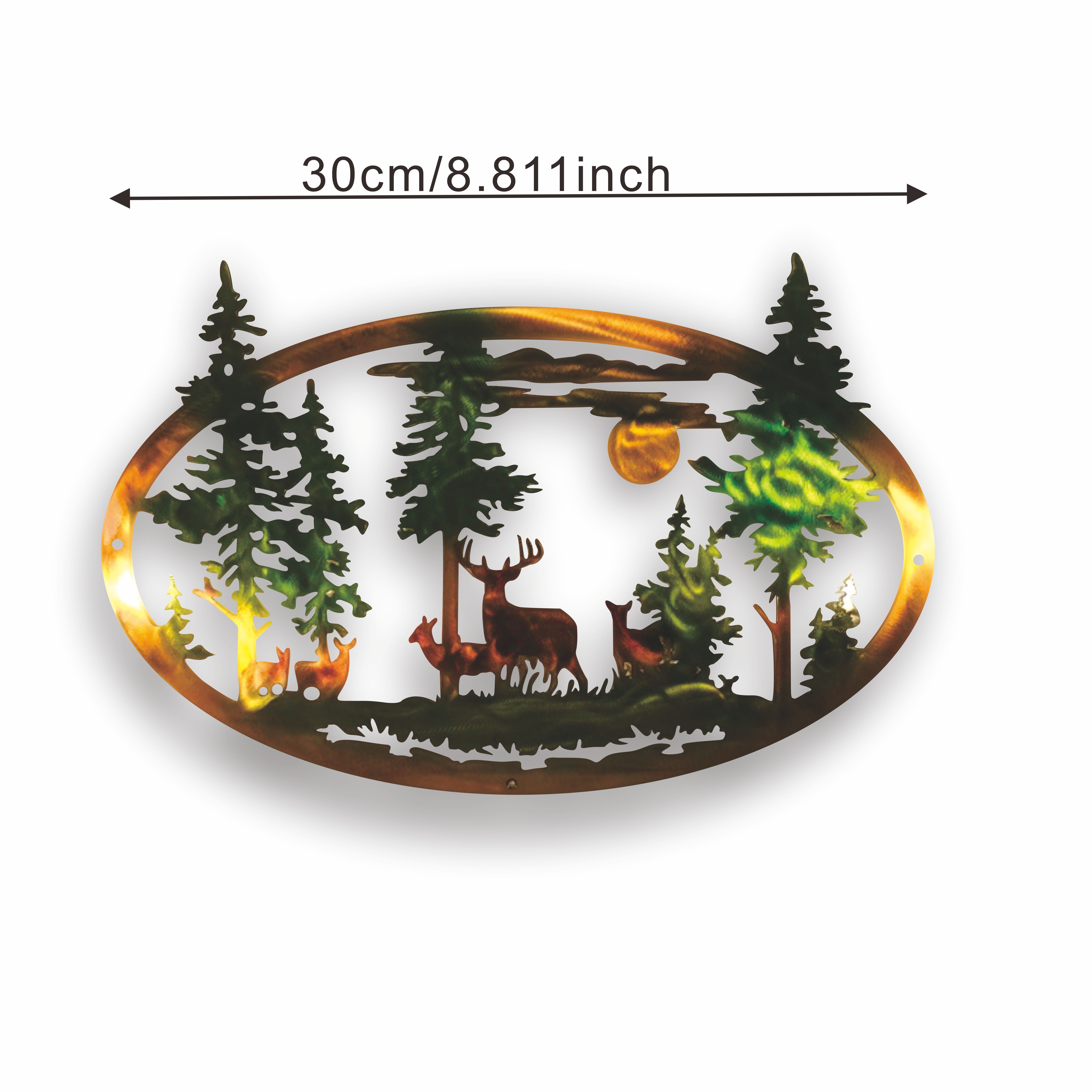 Metal Wall Art Deer Sculpture, Animal Print Forest Art Deco Holiday Wall Hanging for Christmas Thanksgiving Home Decor 11.81inch
Metal Wall Art Deer Sculpture, Animal Print Forest Art Deco Holiday Wall Hanging for Christmas Thanksgiving Home Decor 11.81inch