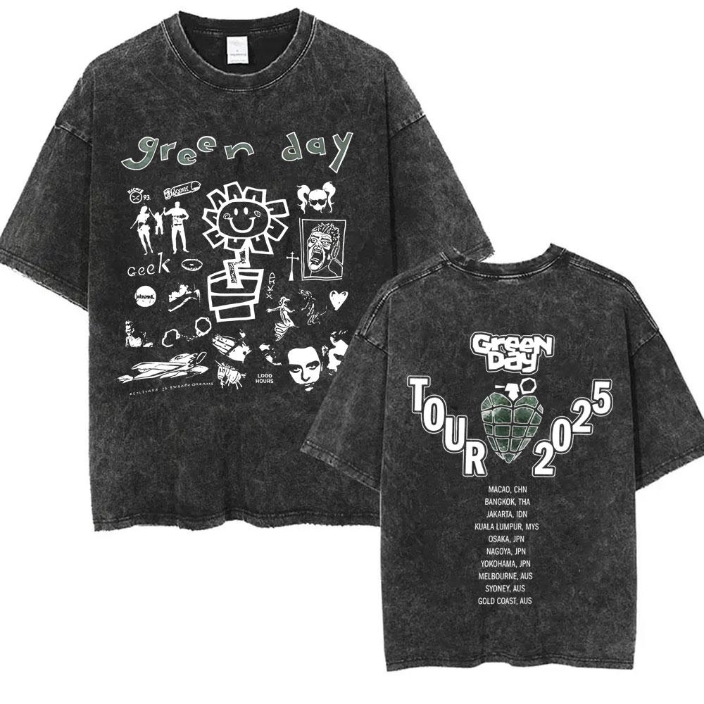 Washed Vintage Punk Band Green Day Tour Tshirt Men Women Classic Gothic Rock T Shirts Male Casual Cotton Oversized T Shirt S
Washed Vintage Punk Band Green Day Tour Tshirt Men Women Classic Gothic Rock T Shirts Male Casual Cotton Oversized T Shirt S