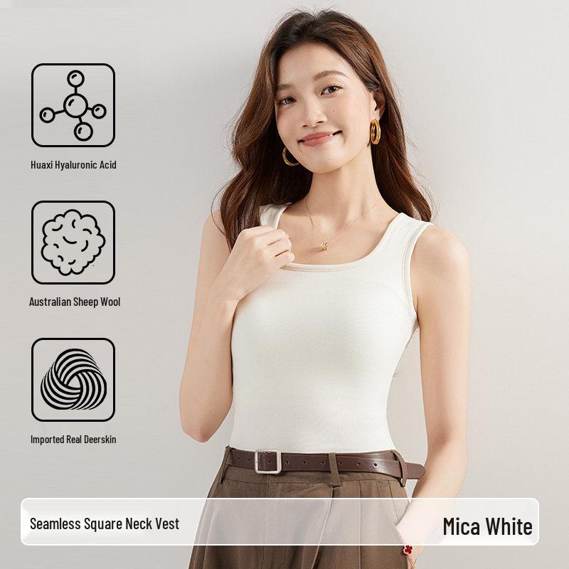 Women s Seamless White Wool Vest with Built-in Bra - Slim Fit for Autumn, Winter, Spring 2026 M (90-105 jin)
Women s Seamless White Wool Vest with Built-in Bra - Slim Fit for Autumn, Winter, Spring 2026 M (90-105 jin)