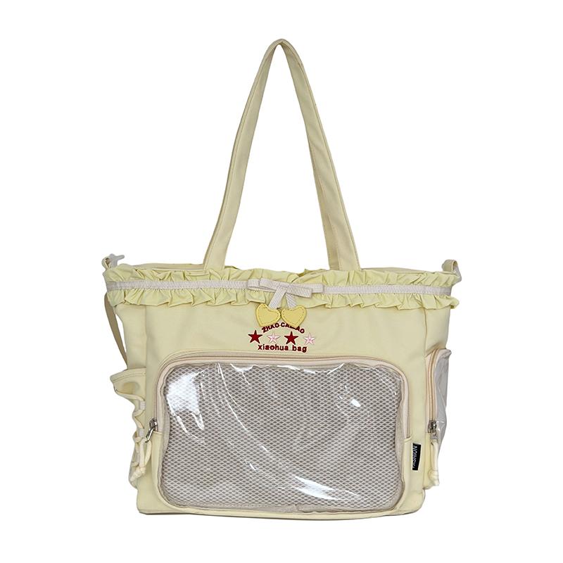 Large Capacity Women Nylon Tote Bags Cute Ruffled Ita Bag Pin Display Ita Shoulder Bags Students Casual Bookbag Ladies Handbags
Large Capacity Women Nylon Tote Bags Cute Ruffled Ita Bag Pin Display Ita Shoulder Bags Students Casual Bookbag Ladies Handbags