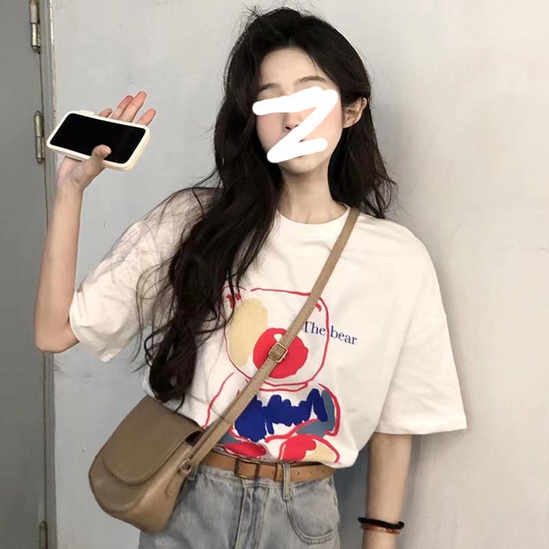 2025 Summer Cotton Short Sleeve T-Shirt Women s Large Edition Loose Color Graffiti Bear Half-Sleeved Top M білий
2025 Summer Cotton Short Sleeve T-Shirt Women s Large Edition Loose Color Graffiti Bear Half-Sleeved Top M білий