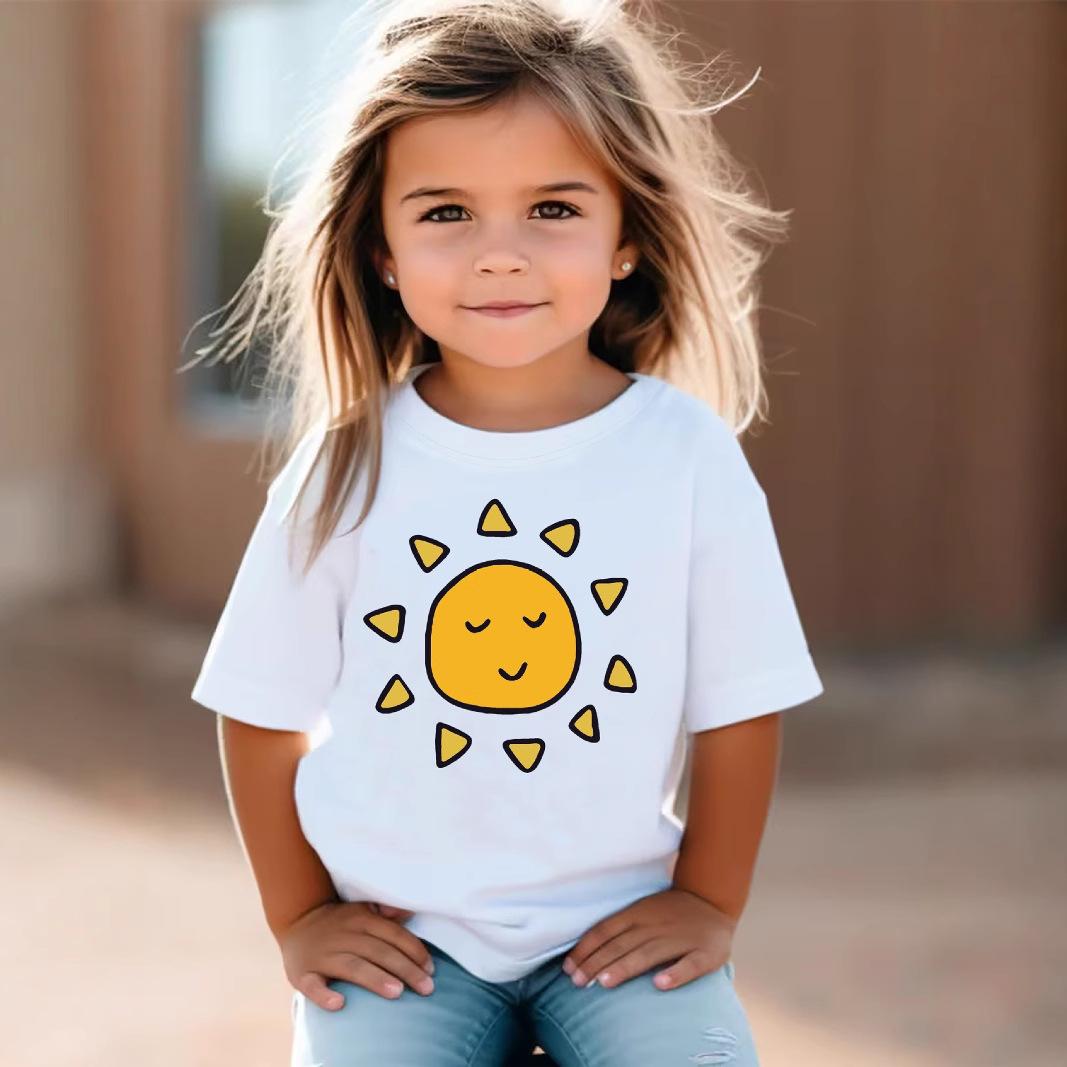 Girls Casual Sun-patterned T-shirt for Summer, Fashionable Short-sleeved Children s T-shirt 7-8Y білий
Girls Casual Sun-patterned T-shirt for Summer, Fashionable Short-sleeved Children s T-shirt 7-8Y білий
