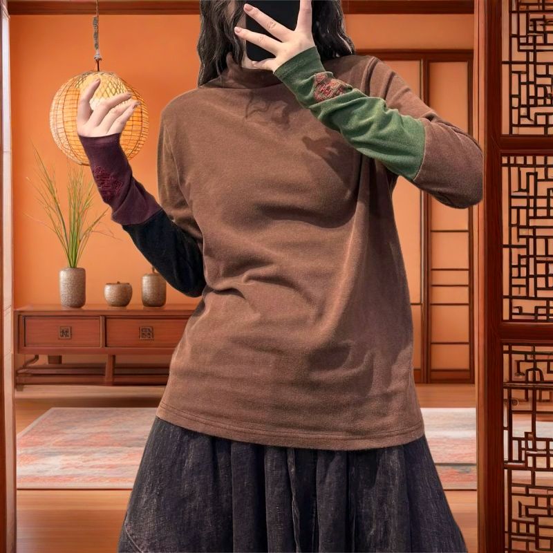 Немецкий бархат Зима Новый Ретро Нишевый Половина Высокого Воротника Пэчворк Контрастная Вышивка Базовая Рубашка Все Сочетания Топ L коричневый
Немецкий бархат Зима Новый Ретро Нишевый Половина Высокого Воротника Пэчворк Контрастная Вышивка Базовая Рубашка Все Сочетания Топ L коричневый