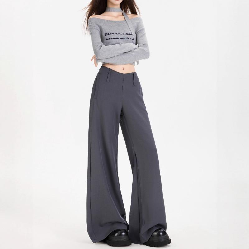 Gray American V-shaped Low-waist Slightly Flared Suit Pants for Women in Spring and Spring Loose and Drapey Casual S серый
Gray American V-shaped Low-waist Slightly Flared Suit Pants for Women in Spring and Spring Loose and Drapey Casual S серый