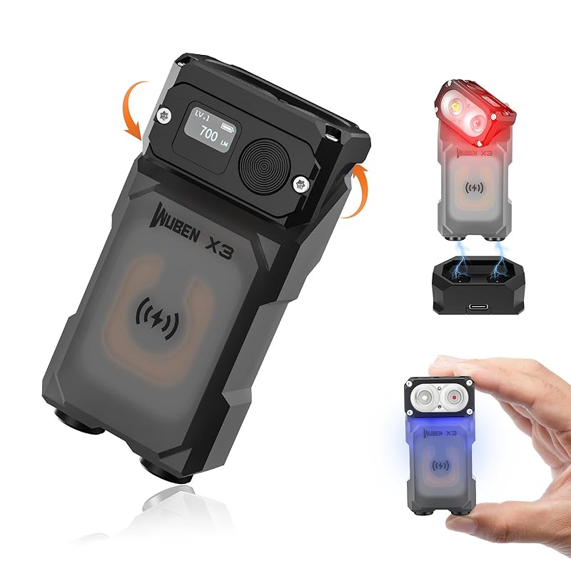 WUBEN X3 mini rechargeable flashlight Comes with charging base 180 degrees EDC key chain flashlight twist Ip65 waterproof magnet pocket 10 modes
WUBEN X3 mini rechargeable flashlight Comes with charging base 180 degrees EDC key chain flashlight twist Ip65 waterproof magnet pocket 10 modes