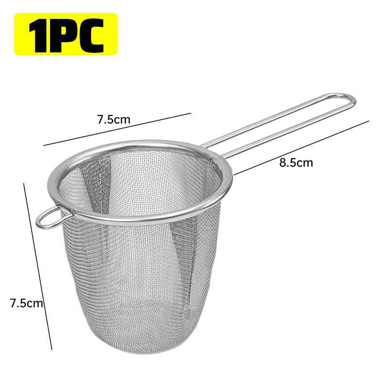 Stainless Steel Tea Strainer Coffee Herb Spice Filter Diffuser Fine Mesh Colander with Handle Reusable Anti-Scald Tea Infusers
Stainless Steel Tea Strainer Coffee Herb Spice Filter Diffuser Fine Mesh Colander with Handle Reusable Anti-Scald Tea Infusers