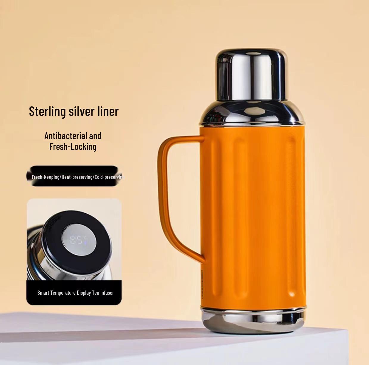 Golden Era Portable Large Capacity Thermos Flask with Stainless Steel Inner Liner 1000ml
Golden Era Portable Large Capacity Thermos Flask with Stainless Steel Inner Liner 1000ml