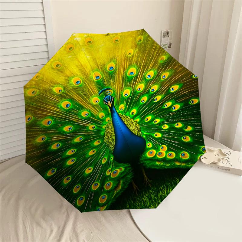 1pc peacock feathers Automatic Open/Close Umbrella with Windproof, 8-Rib Sturdy Canopy, Durable Ribs, Fashionable Design1151A
1pc peacock feathers Automatic Open/Close Umbrella with Windproof, 8-Rib Sturdy Canopy, Durable Ribs, Fashionable Design1151A