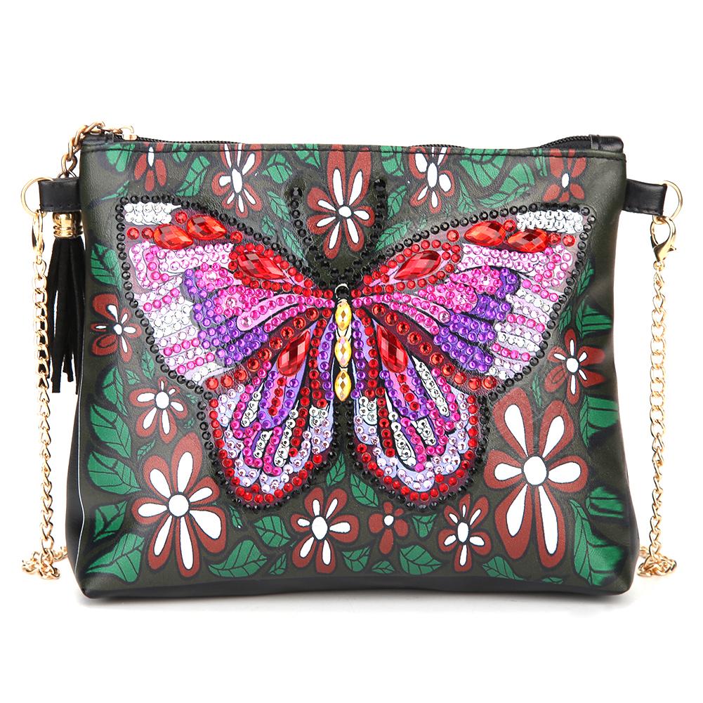 DIY алмазная живопись сумки на запястье женские клатч сумка для хранения бытовая ручная алмазная вышивка молния туалетная сумка для девочек подарок