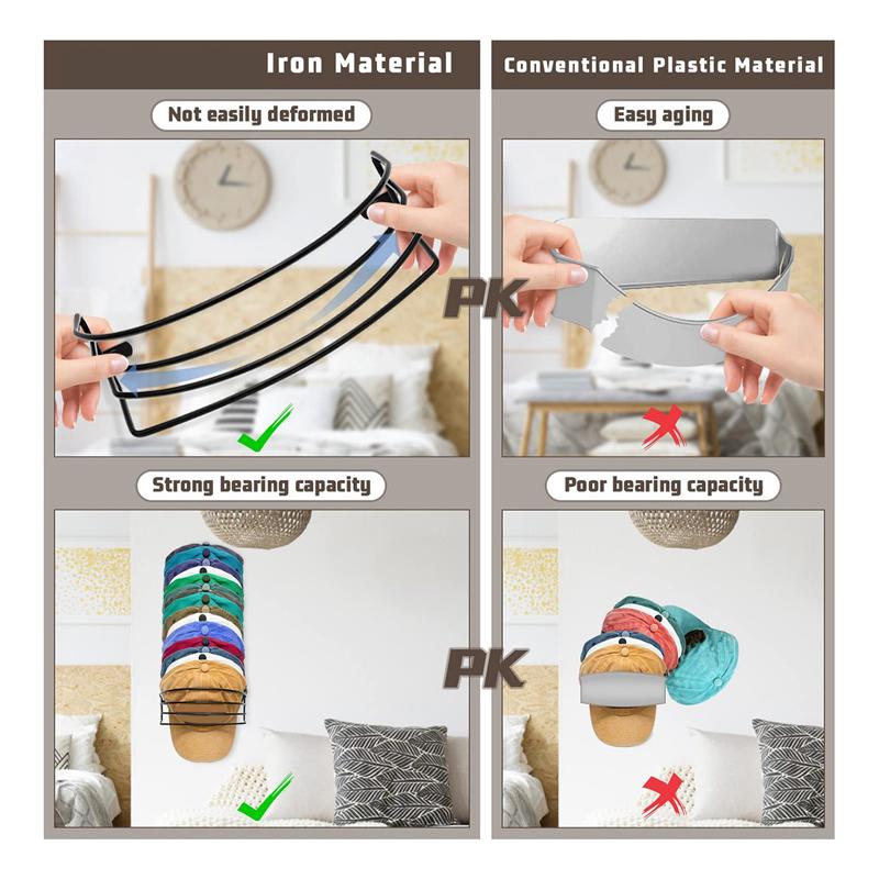 2-Pack Hat Rack For Wall And Door, Metal Hat Organizers For Baseball Caps Storage Hangers Strong Ball Cap Holder Black
2-Pack Hat Rack For Wall And Door, Metal Hat Organizers For Baseball Caps Storage Hangers Strong Ball Cap Holder Black